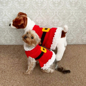 513 - Christmas Dog Dress Crochet Pattern -513