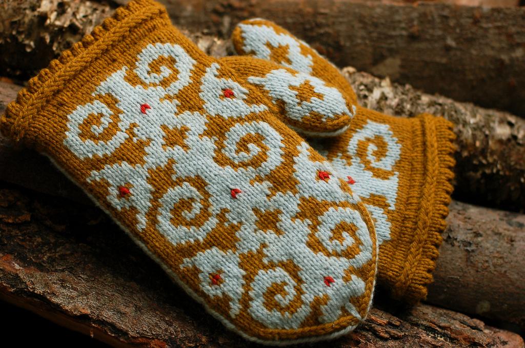 Flocked Mittens