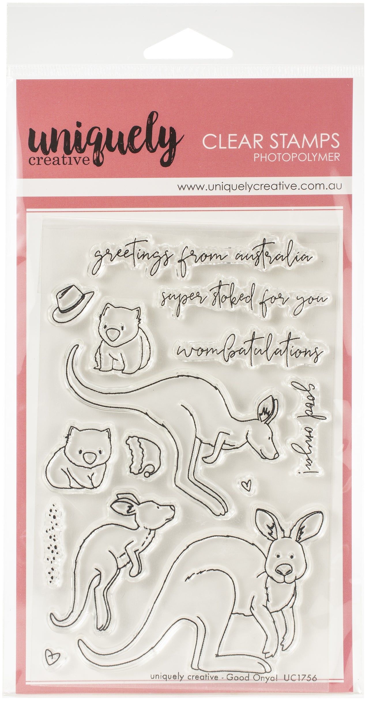 Uniquely Creative 4"X6" Clear Stamps - Good Onya!