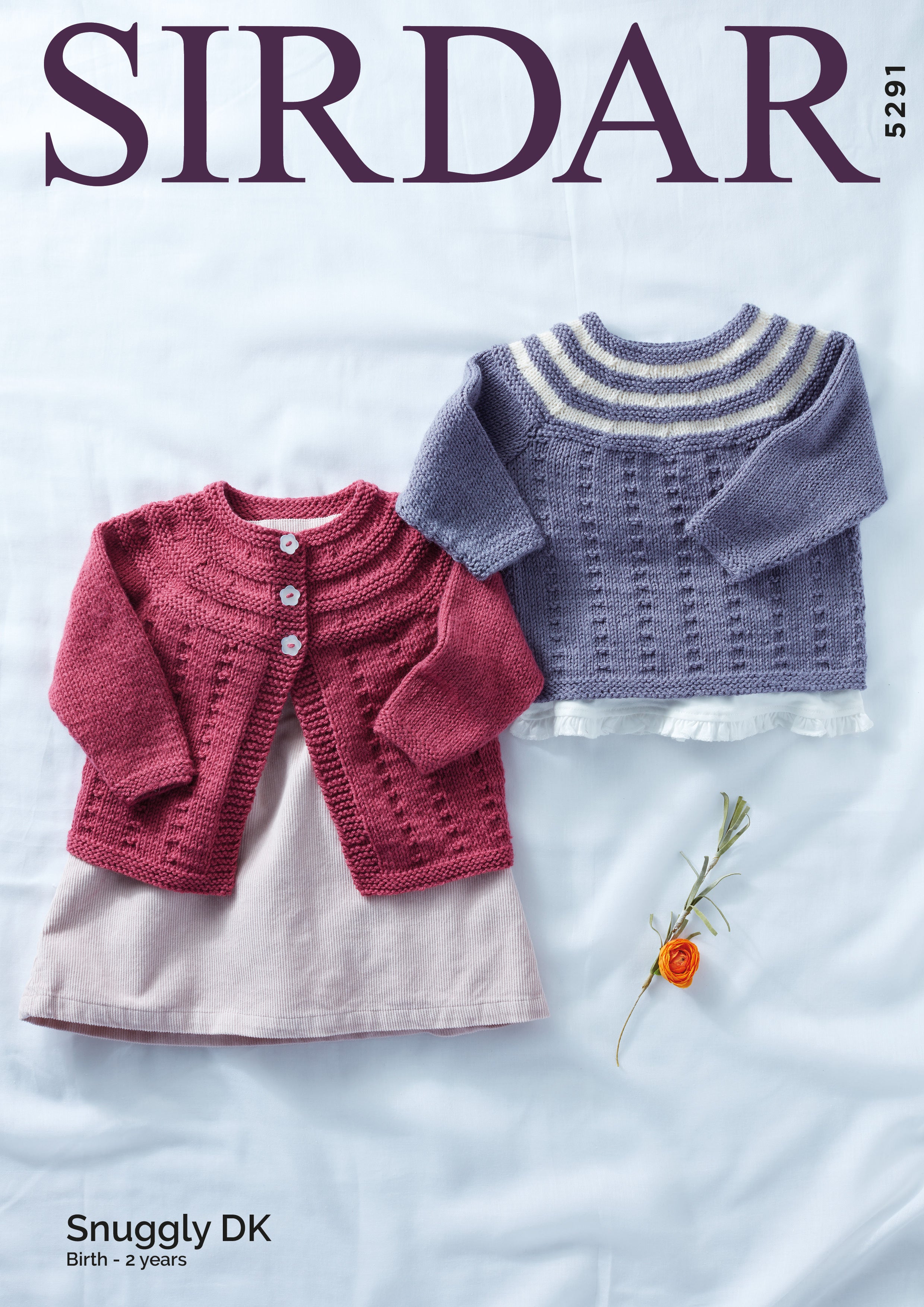 Cardigan & Jumper in Sirdar Snuggly DK - 5291 - Leaflet