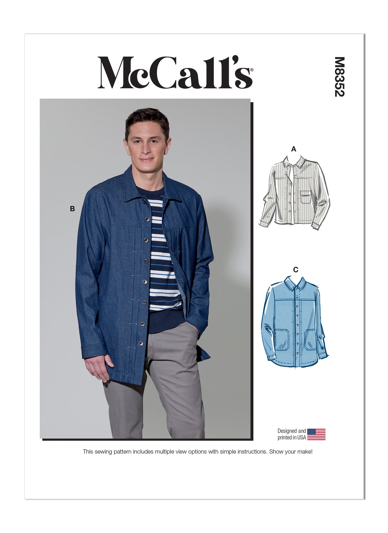 McCall's Men's Jacket M8352 - Sewing Pattern