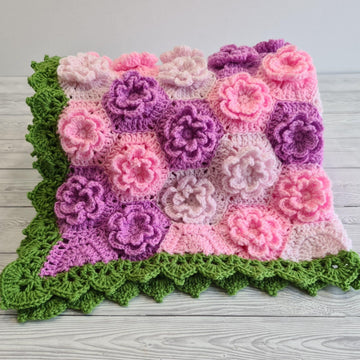 Summer Garden Flower Baby Blanket