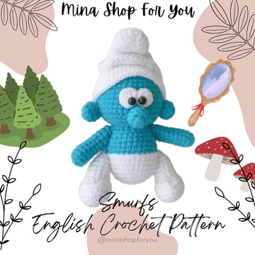 Smurf  Amigurumi Crochet Pattern: 5-inches Doll (English PDF)