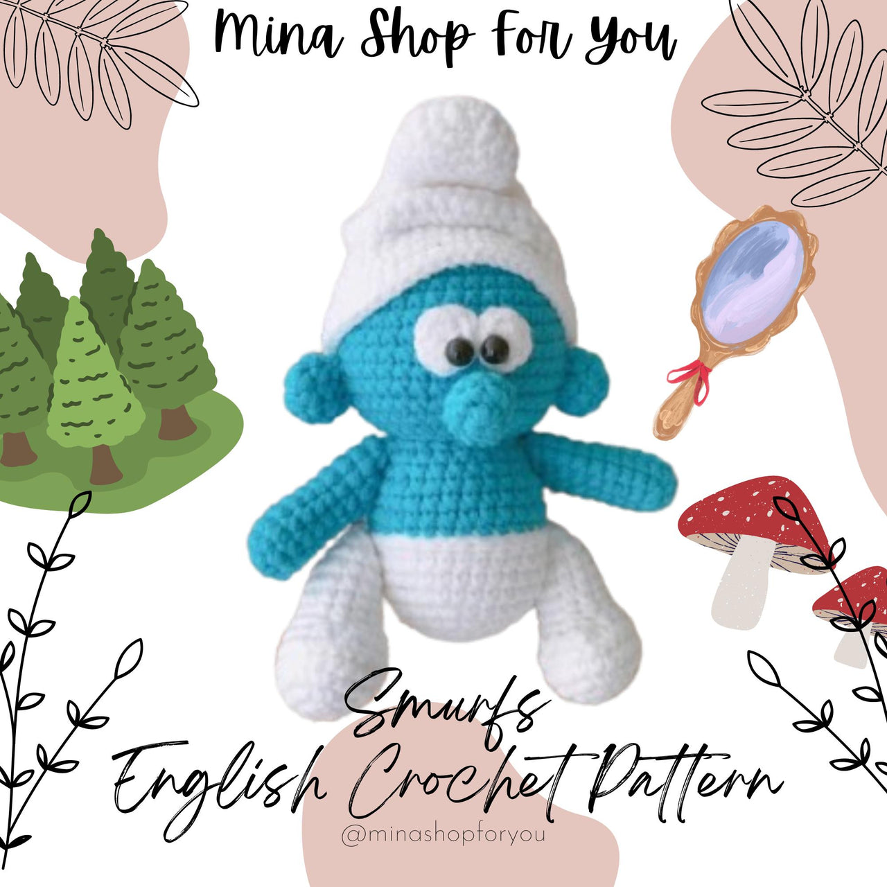Smurf  Amigurumi Crochet Pattern: 5-inches Doll (English PDF)