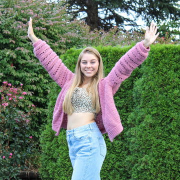 Pink Wine Cardigan