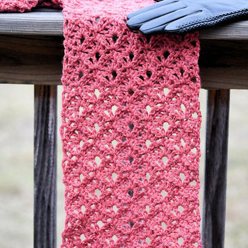Cranberry Lace Scarf