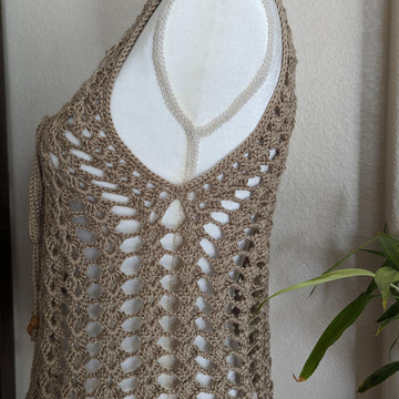 Sandy Crochet Mesh Tank Top