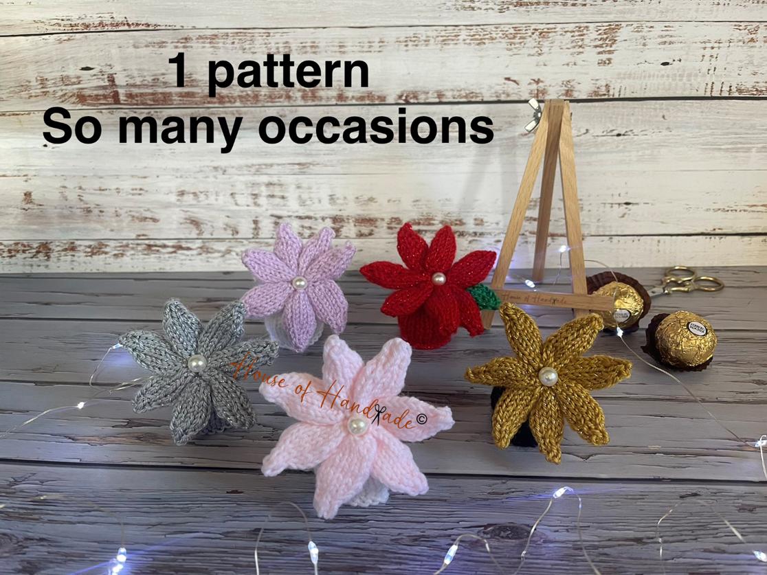 Flowers Ferrero Rocher Cover Favours Knitting Pattern