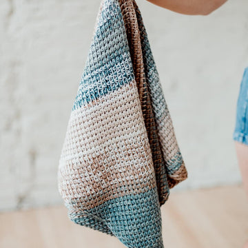 Bias Tunisian Baby Blanket