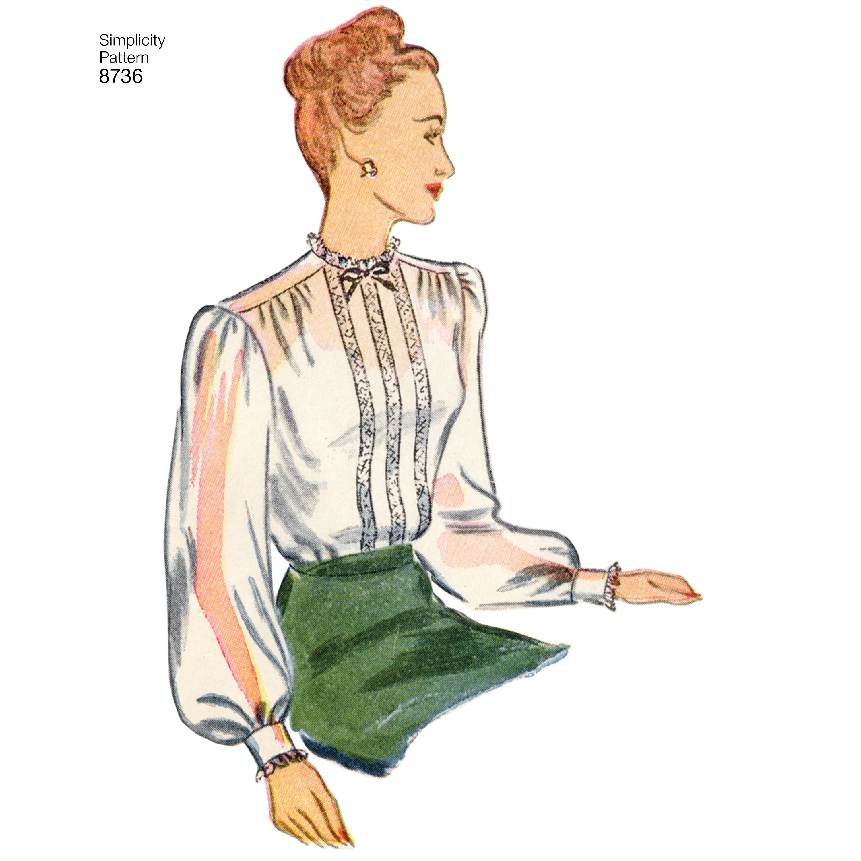 Simplicity 8736 Women's Vintage Blouses - Sewing Pattern