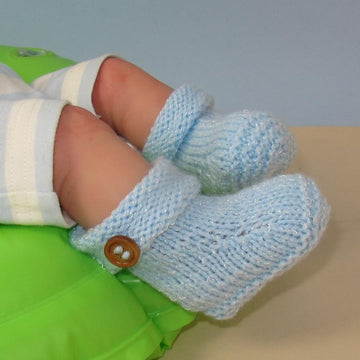 Easy Baby Roll Top 1 Button Booties