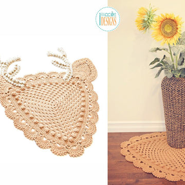 Blizzard the Reindeer Rug or Corner Doily Rug