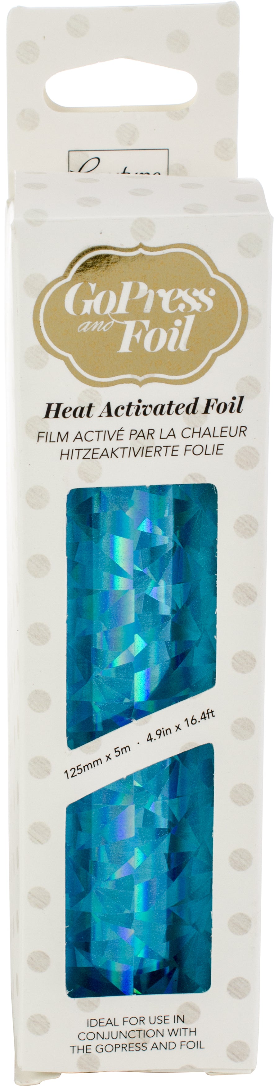 Artdeco Creations Couture Creations Foil 5"X16.4' - Cyan-Iridescent Triangular Pattern