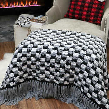 Rustic Farmhouse Plaid Throw