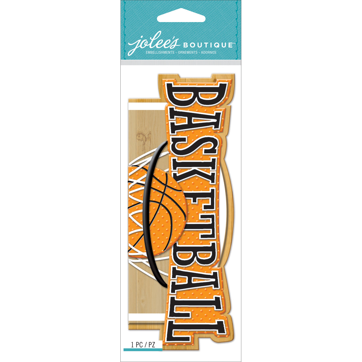 Jolee's Boutique Title Waves Dimensional Stickers - Basketball