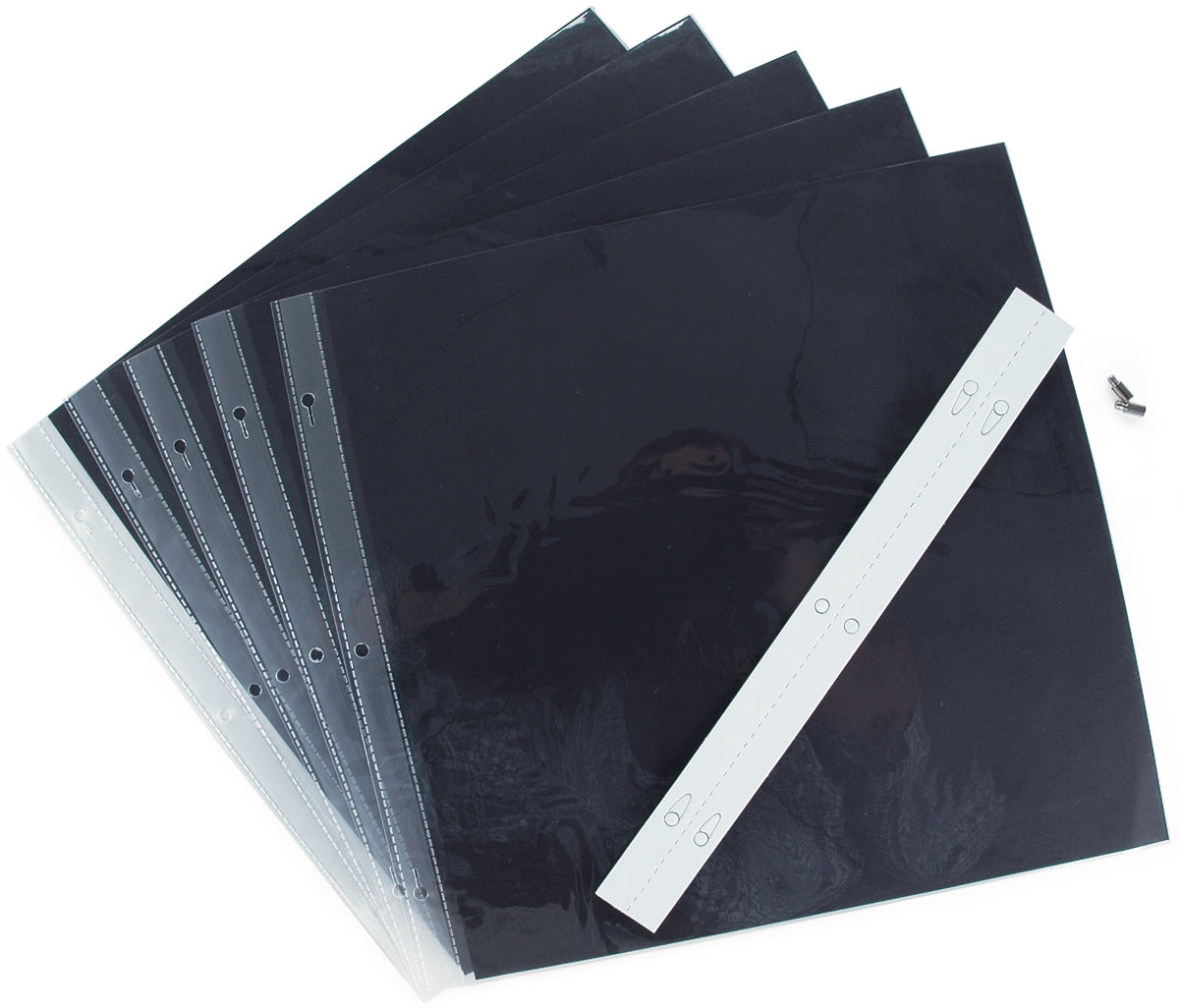 Pioneer Universal Top-Loading Page Protectors 5/Pkg - 12"X12" (W/Black Inserts)