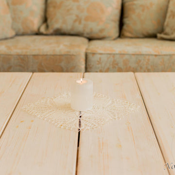 Knitted lace table topper "Cherry"