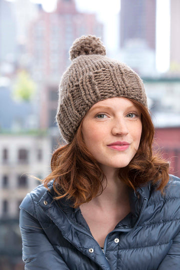 Lorimer St. Beanie in Lion Brand Wool-Ease Thick & Quick - L20632