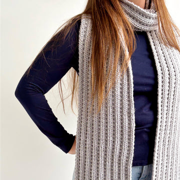 'Beaded Rib’ Scarf