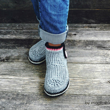 Flip-flop grey boots