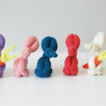 Felted Knit Balloon Bunny