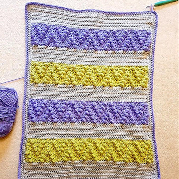 Chevron Bobble Block Blanket