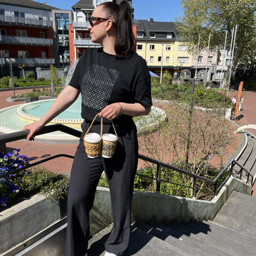 Raffia Cold Brew Coffee Cup Holder Crochet Pattern