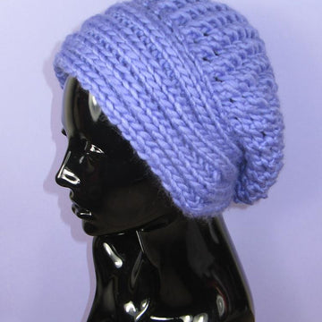 Super Chunky Rib Band Lace Slouch Hat