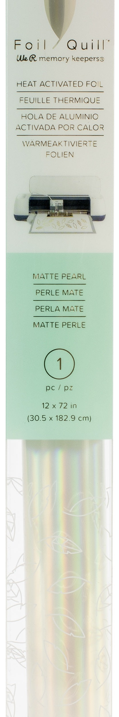 We R Memory Keepers Foil Quill Foil Roll 12"X96" - Matte Pearl