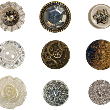Advantus Idea-Ology Accoutrements Buttons 9/Pkg - Fanciful .626" To 1"