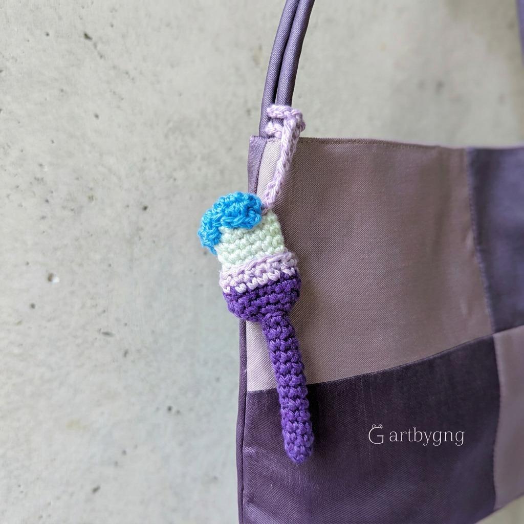 Paint brush bag charm