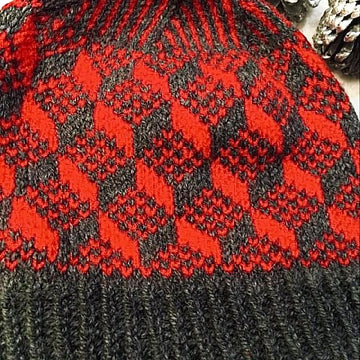 Scandinavian Cubes Knit Hat