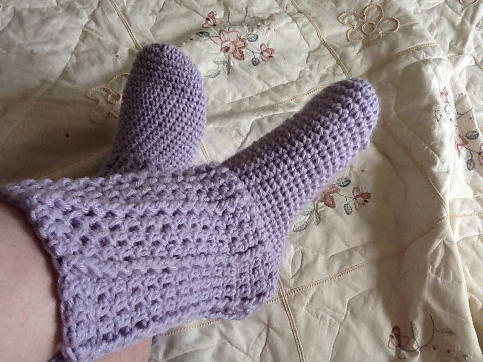 Lady Lavender Crocheted Socks