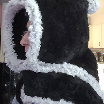 Faux Fur Bonnet with Scarf 2