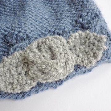 Sophia Cabled Hat with Flower