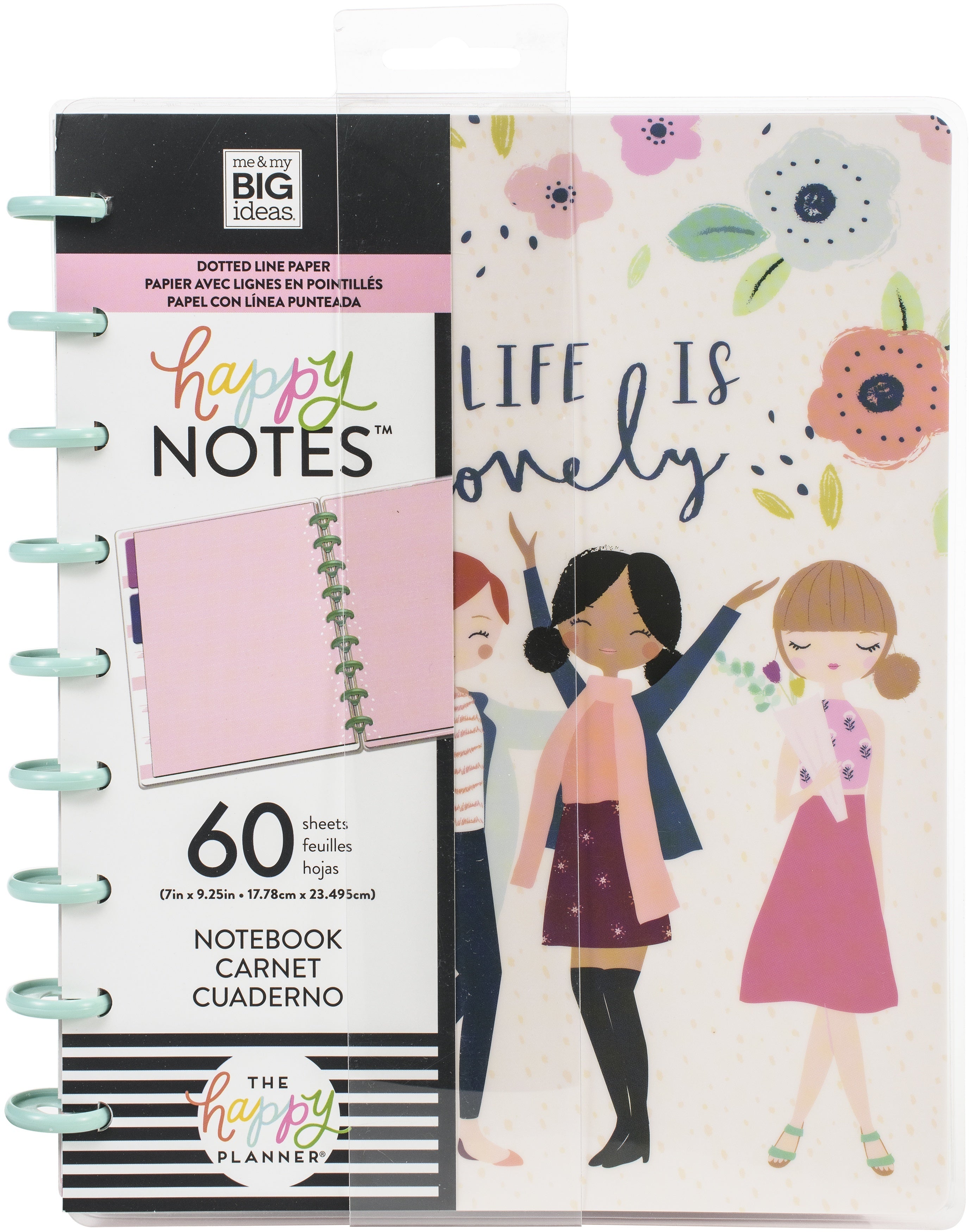 Happy Planner Medium Notebook W/60 Sheets - Squad Life, Lined