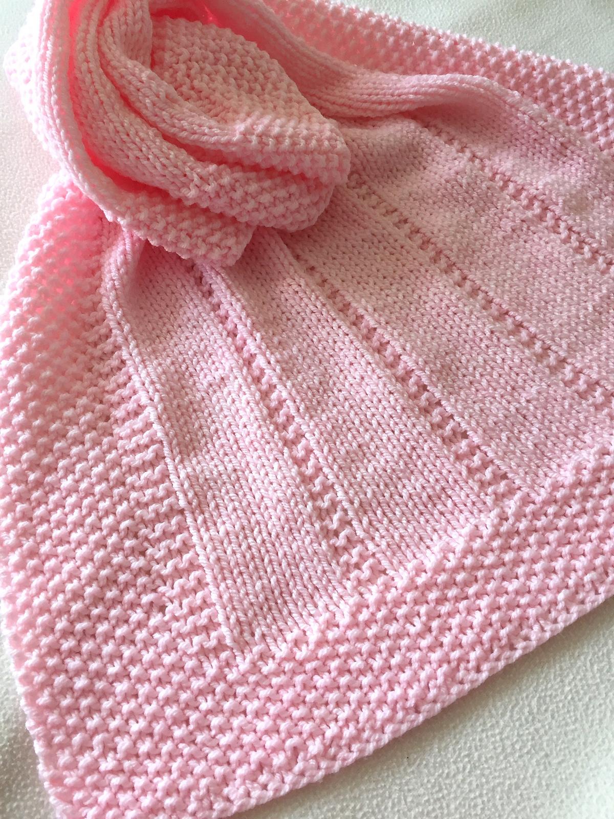 Easy Baby Blanket ~  Chunky, Aran or DK