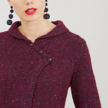 Delphine Jacket - Knitting Pattern For Women in Debbie Bliss Fine Donegal & Angel