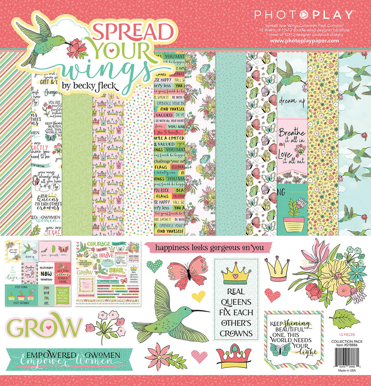 Photoplay Paper PhotoPlay Collection Pack 12"X12" - Spread Your Wings