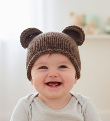 Roll Brim Baby Bear Beanie