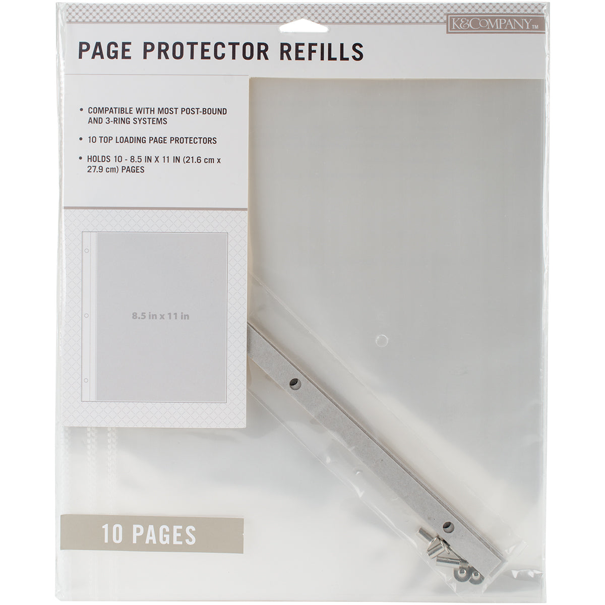 K&Company Page Protector Refills 8.5"X11" 10/Pkg - 478144