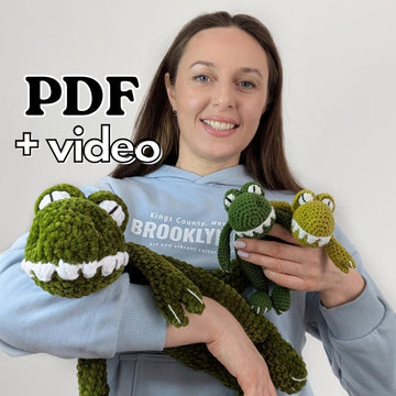 Crochet Dinosaur Pattern, Baby Snuggler Crochet Pattern: Amigurumi Plushie