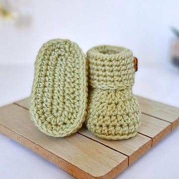 Button Baby Booties