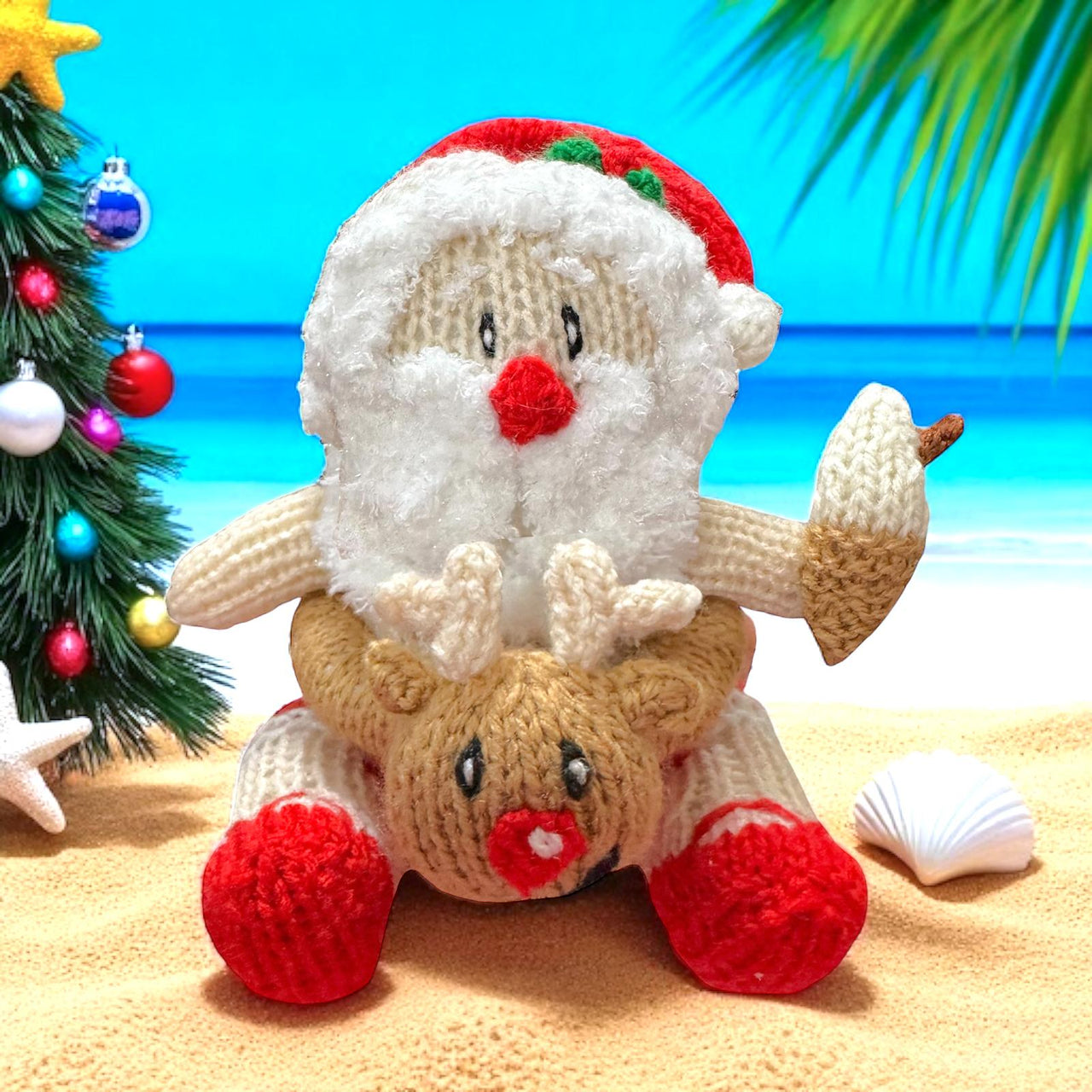 Christmas Summer Santa choc cover / toy
