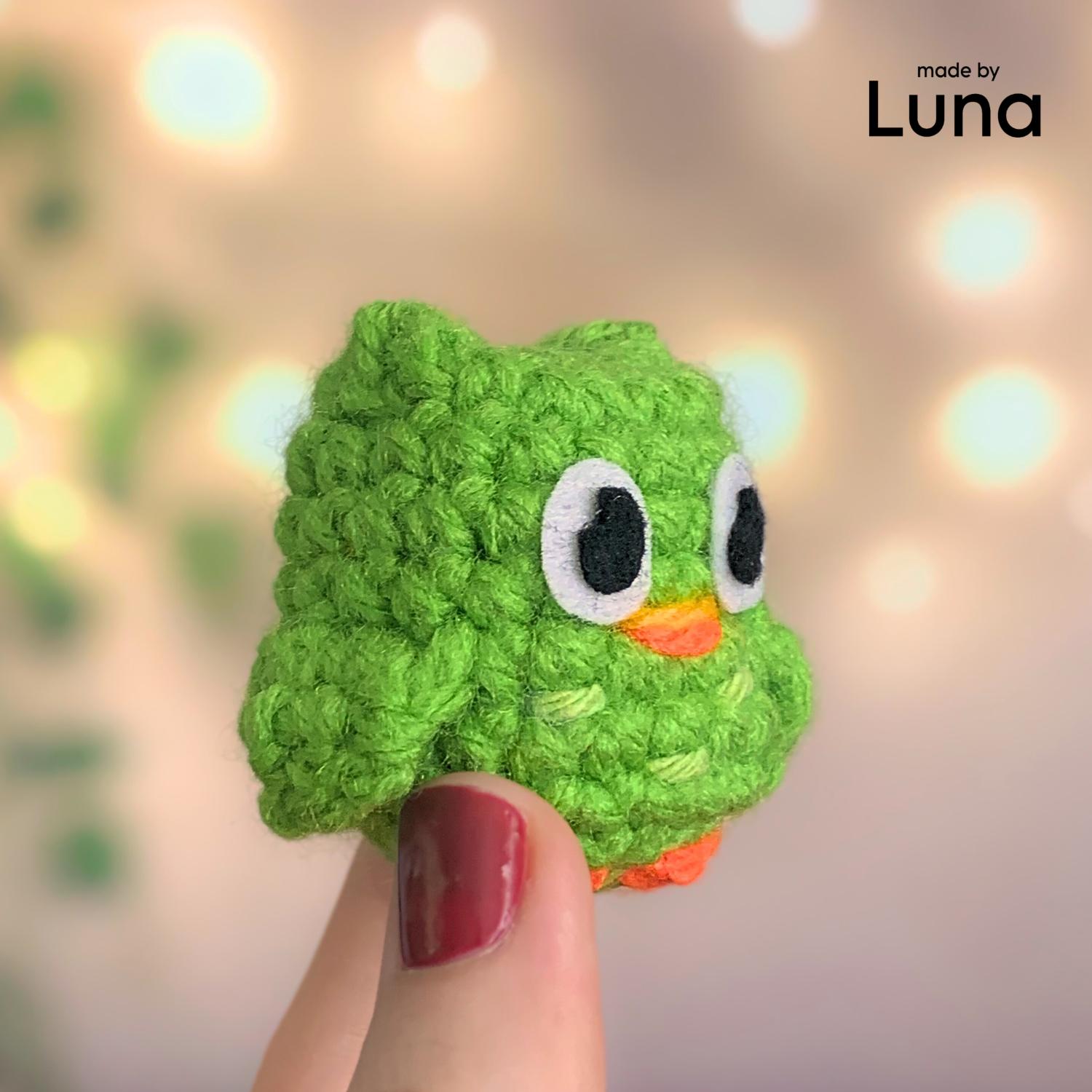 Duolingo-inspired Owl Crochet Pattern | Keychain Amigurumi