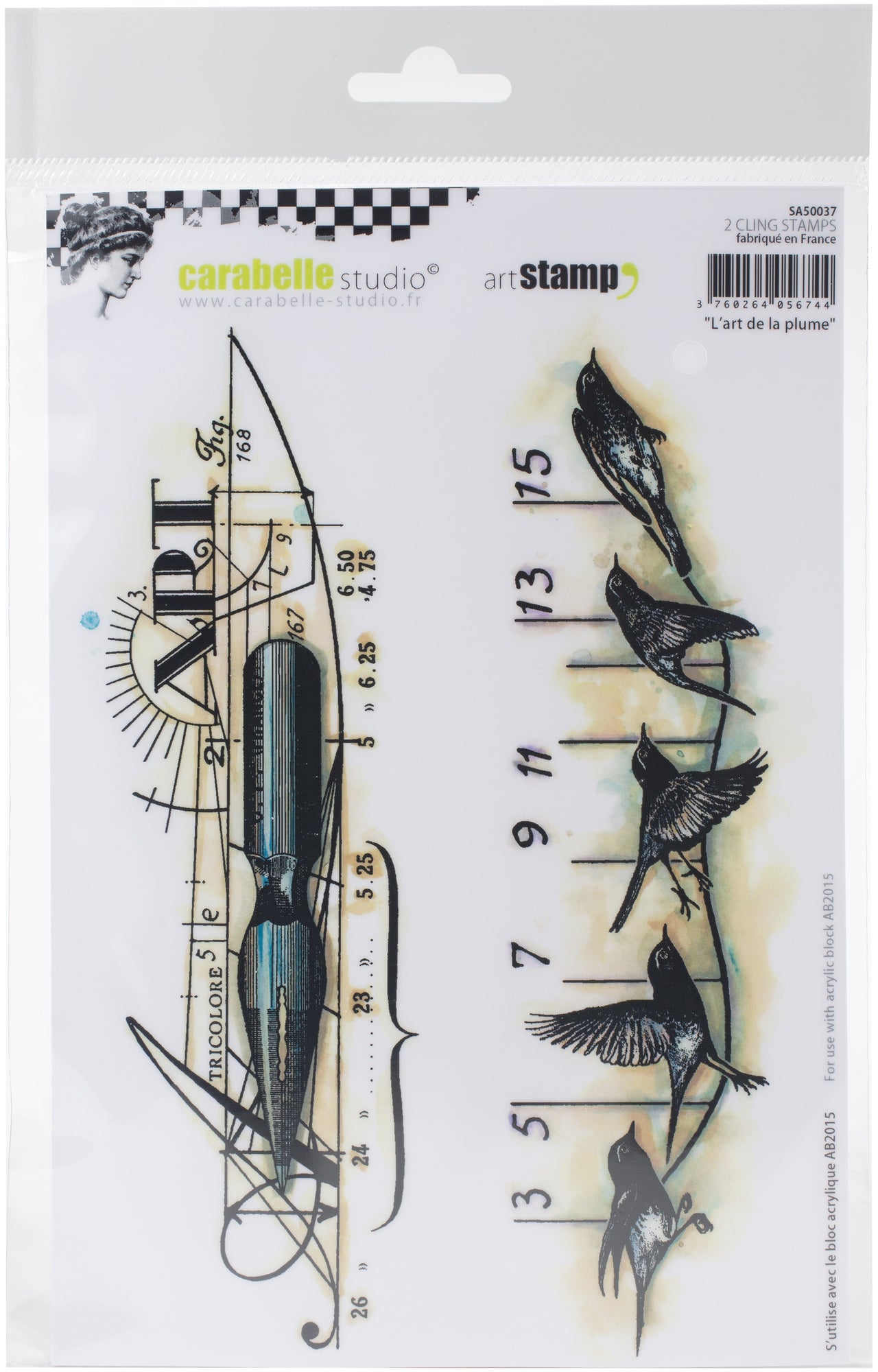 Carabelle Studio Cling Stamp A5 - The Art Of The Feather