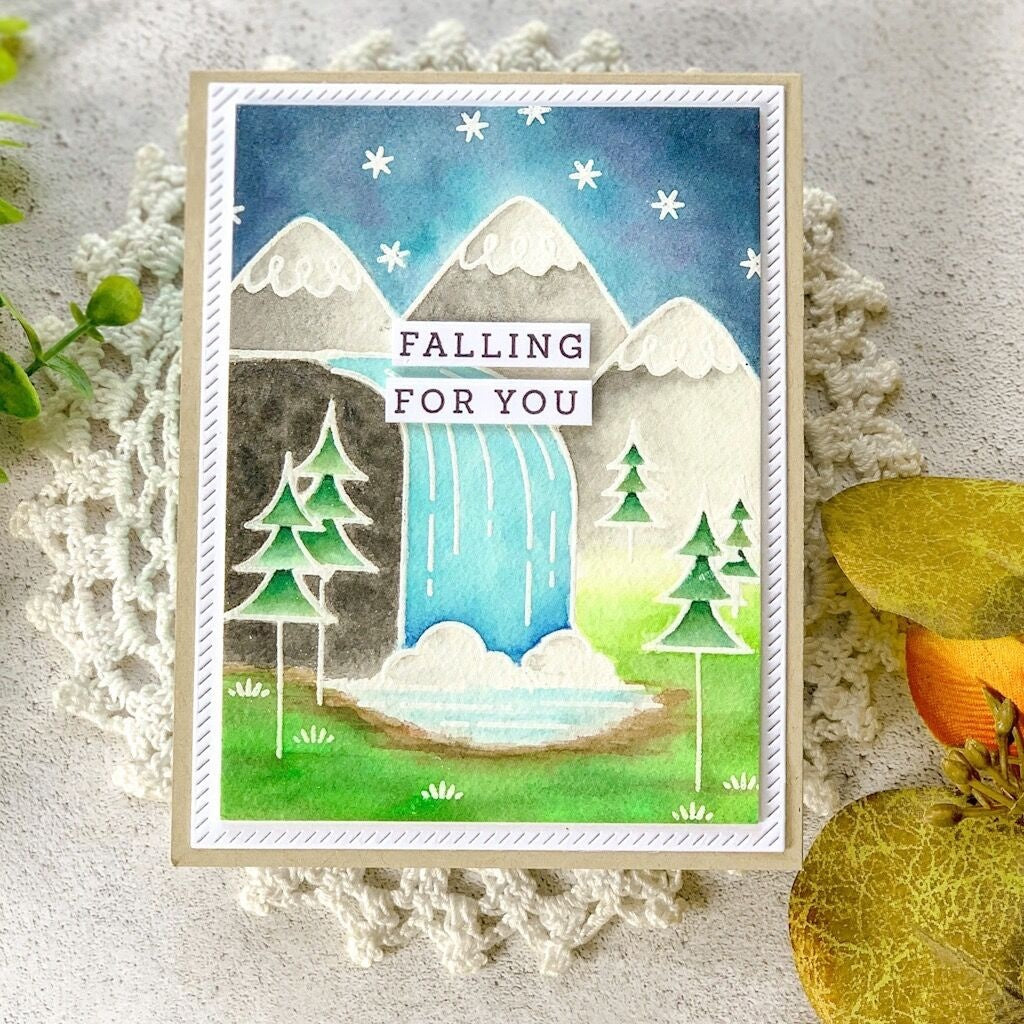 Pinkfresh Studio Clear Stamp Set 4"X6" - Falling For You
