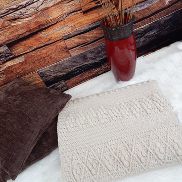 Boho Diamond Textured Throw