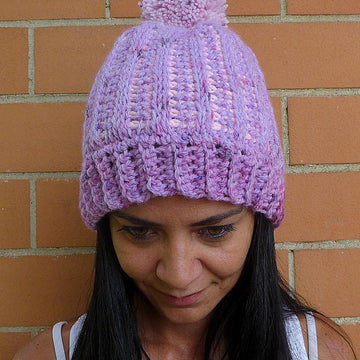 Softly Pink Ribbed Hat
