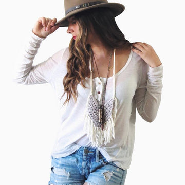 Chevron Fringe Necklace